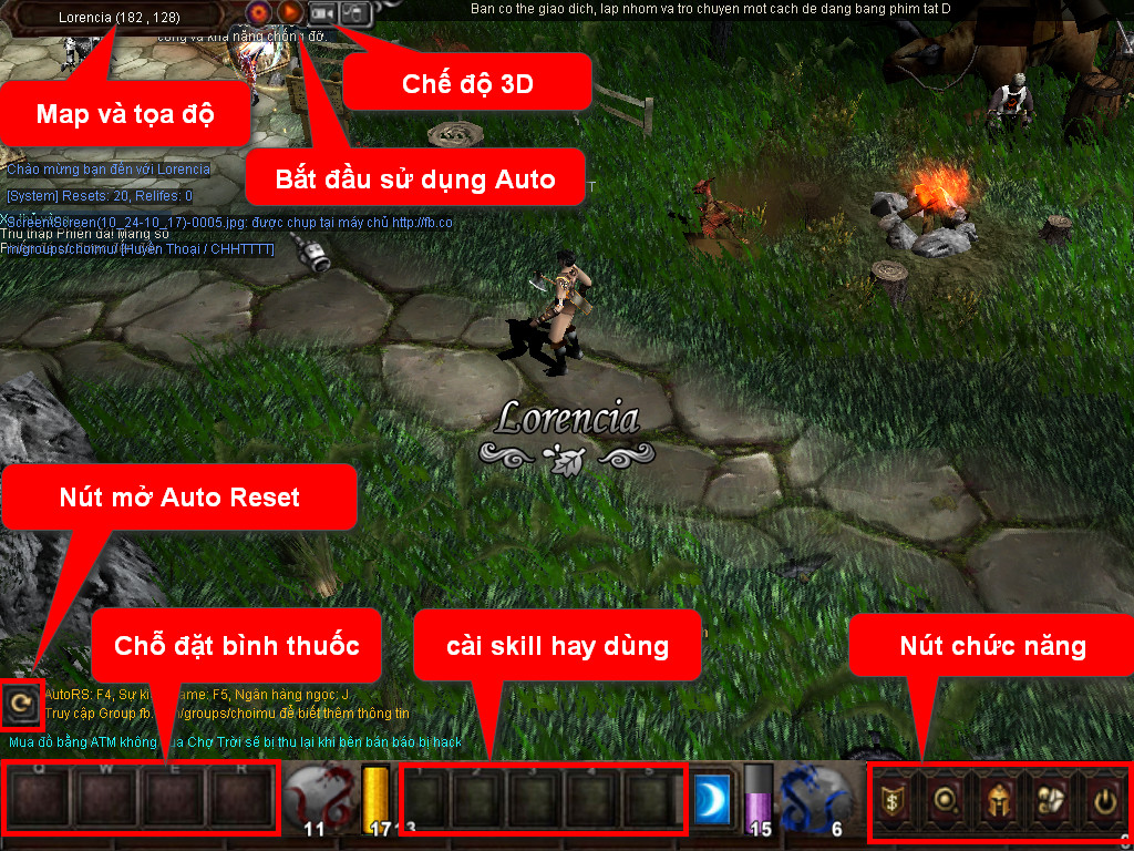 Chức năng chính của Game MU Thái Tử